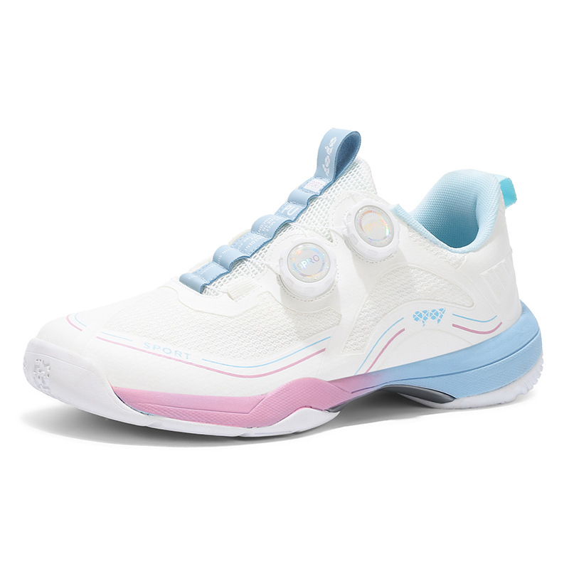 Παπούτσια μποντμίντον με κούμπωμα, επάνω μέρος από διχτυωτό ύφασμα, χαμηλό κολάρο, ανθεκτική εξωτερική σόλα από καουτσούκ, κατάλληλα για μποντμίντον και τένις