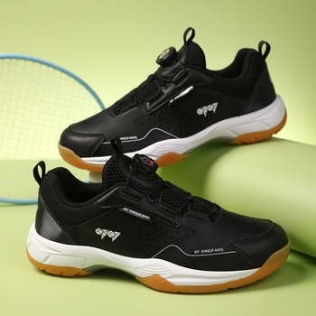 Ανδρικά και γυναικεία παπούτσια μπάντμιντον, διαπνέουσα επάνω από συνθετικό δέρμα, χαμηλό σχεδιασμό, εσωτερικό με πλέγμα, εξωτερική σόλα από ανθεκτικό καουτσούκ, ενδιάμεση σόλα από καουτσούκ, κατάλληλα για μπάντμιντον και τένις