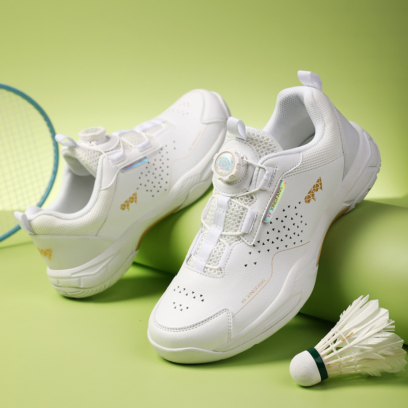 Ανδρικά και γυναικεία παπούτσια μπάντμιντον, διαπνέουσα επάνω από συνθετικό δέρμα, χαμηλό σχεδιασμό, εσωτερικό με πλέγμα, εξωτερική σόλα από ανθεκτικό καουτσούκ, ενδιάμεση σόλα από καουτσούκ, κατάλληλα για μπάντμιντον και τένις