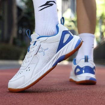 Unisex παπούτσια μπάντμιντον, αναπνεύσιμο επάνω μέρος από δίχτυ, αντιολισθητική καουτσούκ σόλα, καουτσούκ μεσαία σόλα, χαμηλό σχέδιο