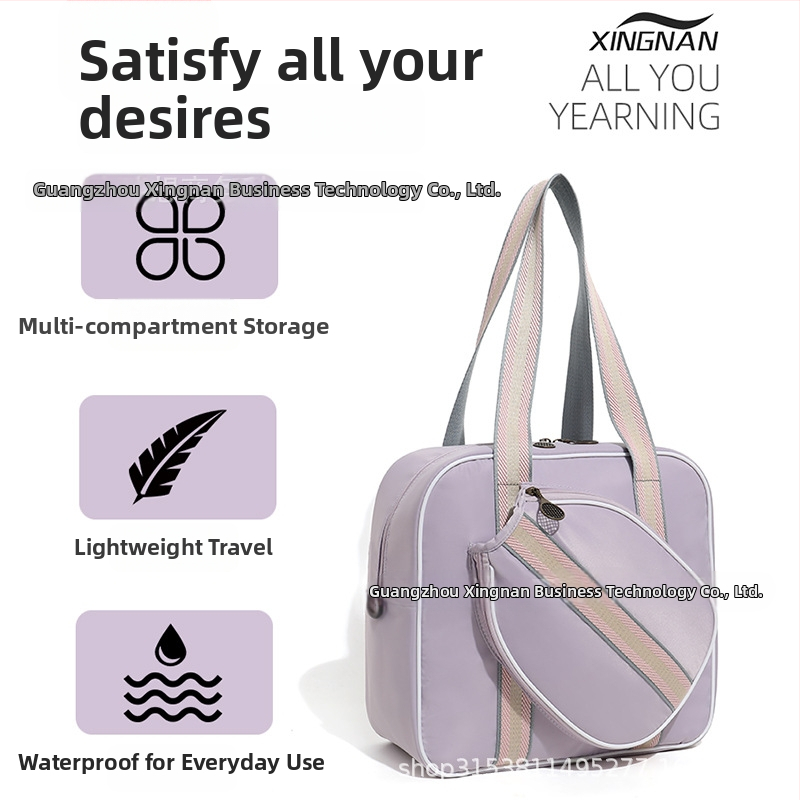 Dámska tenisová taška 2025 – nová špeciálna ochranná taška na vonkajšie rameno, veľká kapacita, športová taška na badminton/tenis/pickleball, Oxford látka, prispôsobiteľná, XINGNAN/Row South