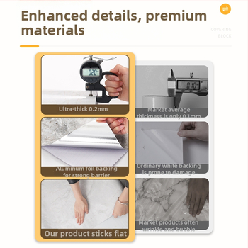 Kuhinjska PVC naljepnica za zid, vodootporna i otporna na masnoću, samoljepljiva, 1 komad, ravnog stila