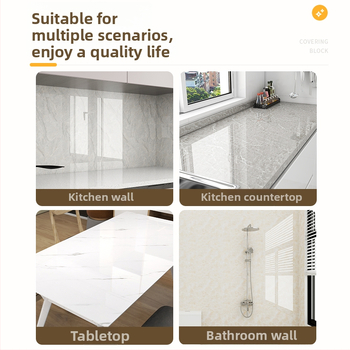 Kuhinjska PVC naljepnica za zid, vodootporna i otporna na masnoću, samoljepljiva, 1 komad, ravnog stila