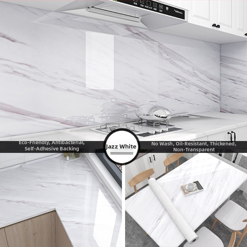 Kuhinjska PVC naljepnica za zid, vodootporna i otporna na masnoću, samoljepljiva, 1 komad, ravnog stila