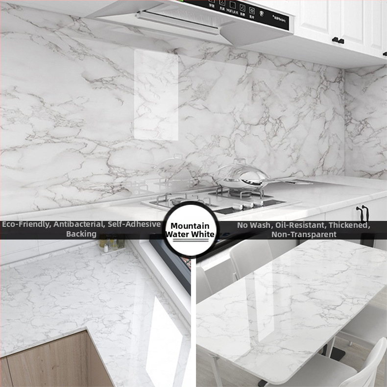 Kuhinjska PVC naljepnica za zid, vodootporna i otporna na masnoću, samoljepljiva, 1 komad, ravnog stila