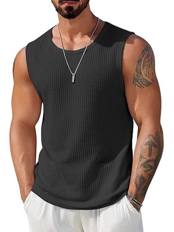 Sportska veste bez rukava, ležernog kroja, jednobojni uzorak, 95% poliester, ljeto 2025