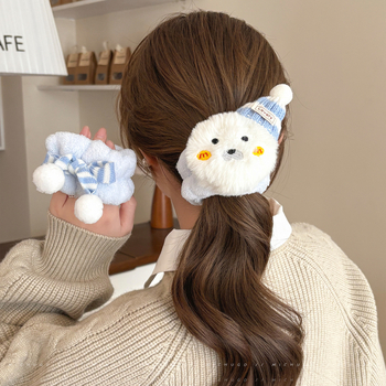 Accesoriu pentru mână – ornament brățară unisex, design cu pinguin desenat și focă, material textil, funcție sport