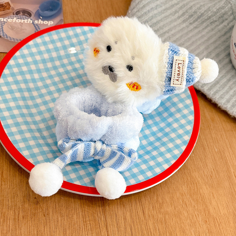 Accesoriu pentru mână – ornament brățară unisex, design cu pinguin desenat și focă, material textil, funcție sport