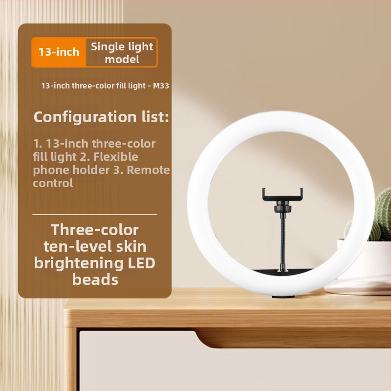 LED gyűrűs fény mobil élő közvetítéshez — állítható 2500K–9900K, <10W, 5V USB tápegység, ideális élő közvetítéshez, videófelvételhez és stúdiófotózáshoz