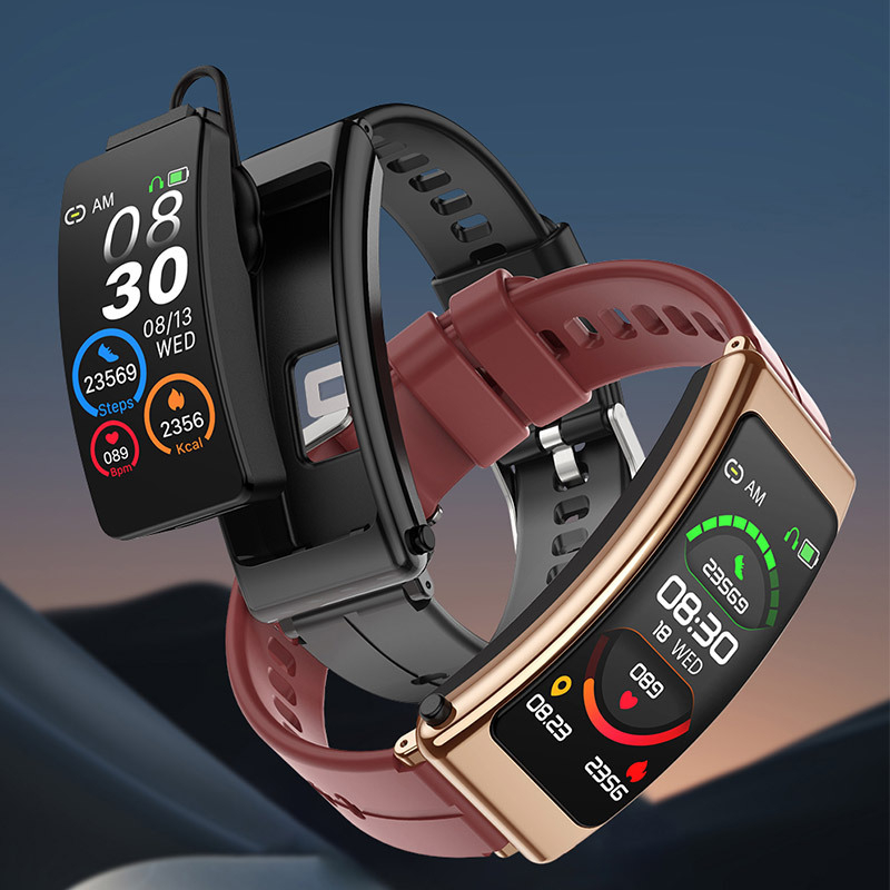 K13 2-u-1 pametna narukvica i Bluetooth slušalica, mjerenje srčanog ritma, krvni tlak, kisik u krvi, brojač koraka