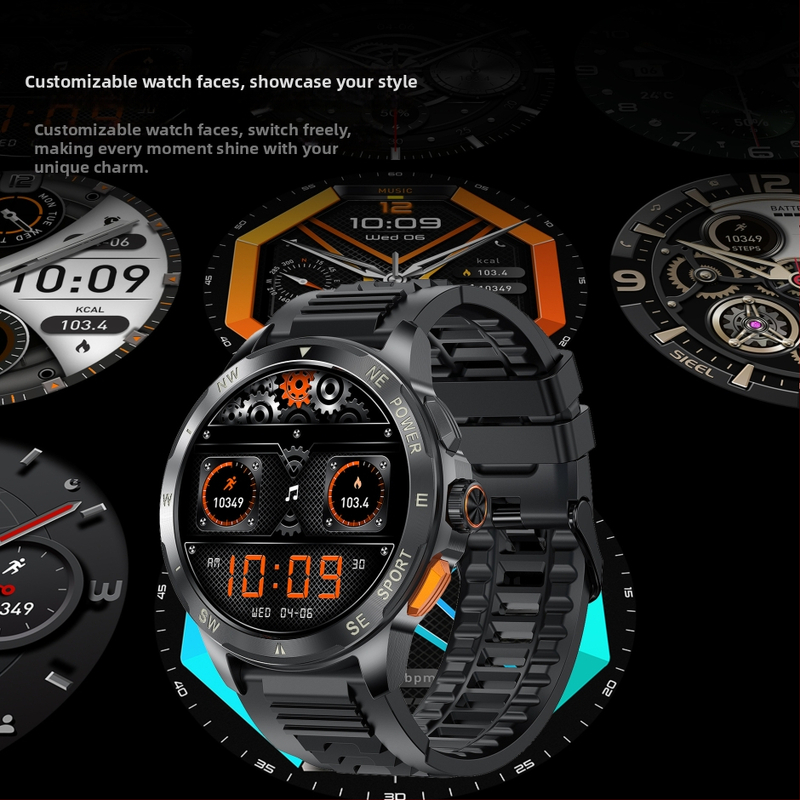 AK77 Pametni sat s Bluetooth pozivima, AMOLED zaslon, baterija 7–14 dana, magnetsko punjenje, vodootporan