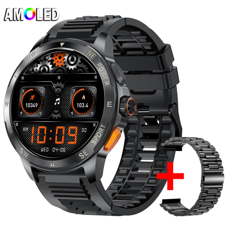 AK77 Pametni sat s Bluetooth pozivima, AMOLED zaslon, baterija 7–14 dana, magnetsko punjenje, vodootporan