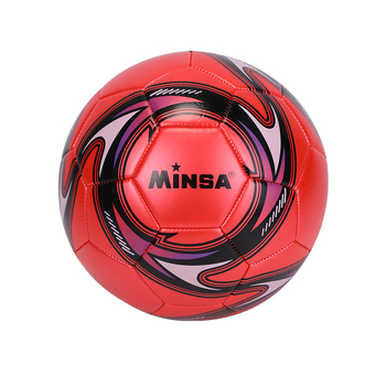 Gépvarrott PVC labdarúgó-labda edzésre és mérkőzésekre (logó nyomtatás, testreszabás elérhető)