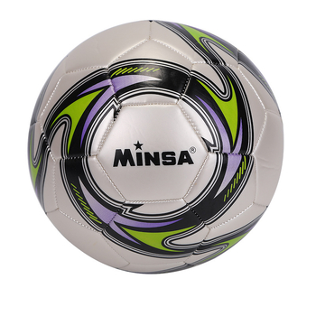 Gépvarrott PVC labdarúgó-labda edzésre és mérkőzésekre (logó nyomtatás, testreszabás elérhető)