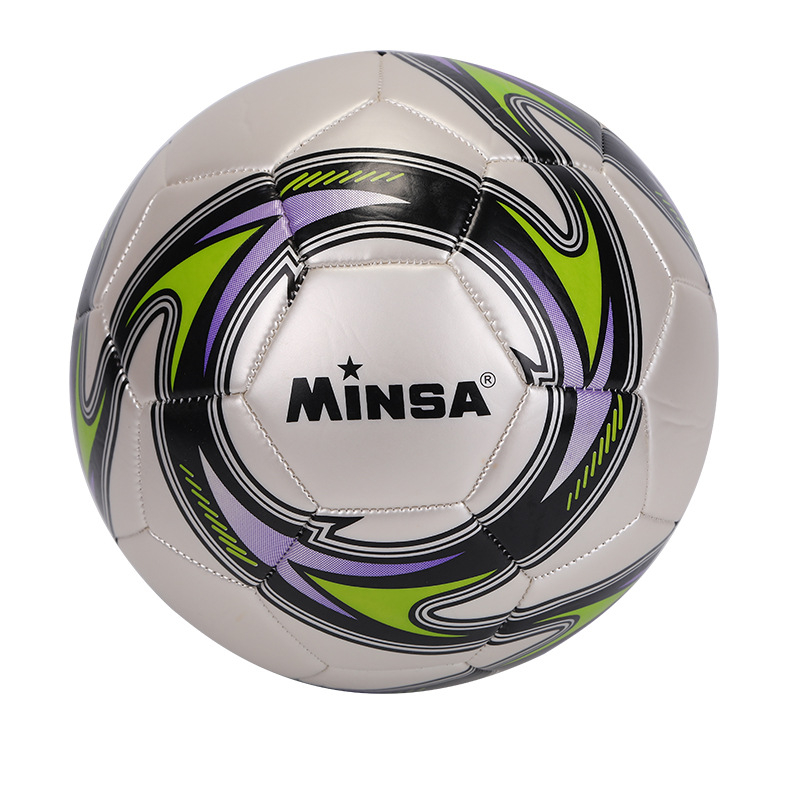 Gépvarrott PVC labdarúgó-labda edzésre és mérkőzésekre (logó nyomtatás, testreszabás elérhető)