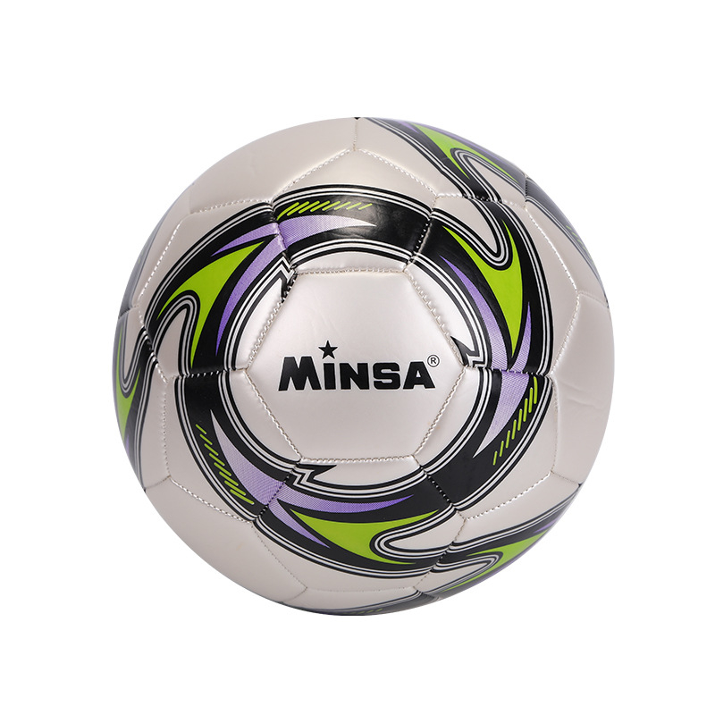 Gépvarrott PVC labdarúgó-labda edzésre és mérkőzésekre (logó nyomtatás, testreszabás elérhető)