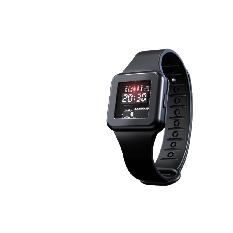 Dječja antistatička narukvica, USB punjenje, silikonska traka, 90 mAh, trajanje baterije 15–21 dana, gumbno upravljanje, sportski dizajn