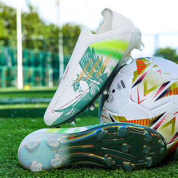 Παπούτσια ποδοσφαίρου με επάνω PU+Fly weaving, αντιολισθητική σόλα από καουτσούκ, χαμηλό άνω τμήμα, FG χρυσή επικάλυψη σόλας, λειτουργία εύκαμπτης κάμψης