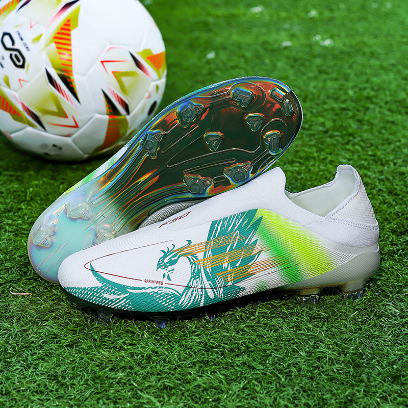 Παπούτσια ποδοσφαίρου με επάνω PU+Fly weaving, αντιολισθητική σόλα από καουτσούκ, χαμηλό άνω τμήμα, FG χρυσή επικάλυψη σόλας, λειτουργία εύκαμπτης κάμψης