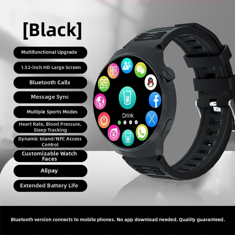 GT4Pro Smartwatch με Offline πληρωμή, NFC, Παρακολούθηση καρδιακών παλμών, Παρακολούθηση ύπνου, Κλήσεις Bluetooth