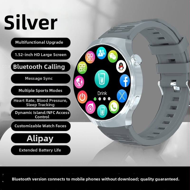 GT4Pro Smartwatch με Offline πληρωμή, NFC, Παρακολούθηση καρδιακών παλμών, Παρακολούθηση ύπνου, Κλήσεις Bluetooth