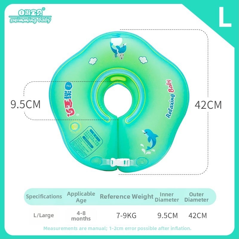 Δαχτυλίδι λαιμού για βρέφη – φουσκωτό, μοτίβο καρτούν, οικολογικό PVC, πάχος 0,3 мм, χειροκίνητο φούσκωμα, κατάλληλο για πισίνα