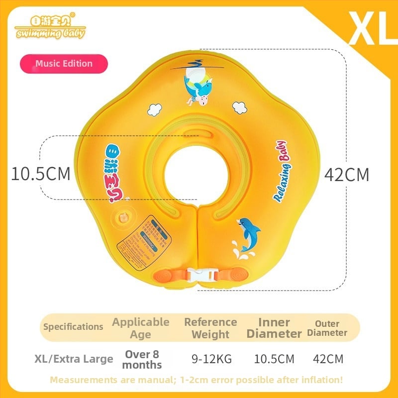 Δαχτυλίδι λαιμού για βρέφη – φουσκωτό, μοτίβο καρτούν, οικολογικό PVC, πάχος 0,3 мм, χειροκίνητο φούσκωμα, κατάλληλο για πισίνα