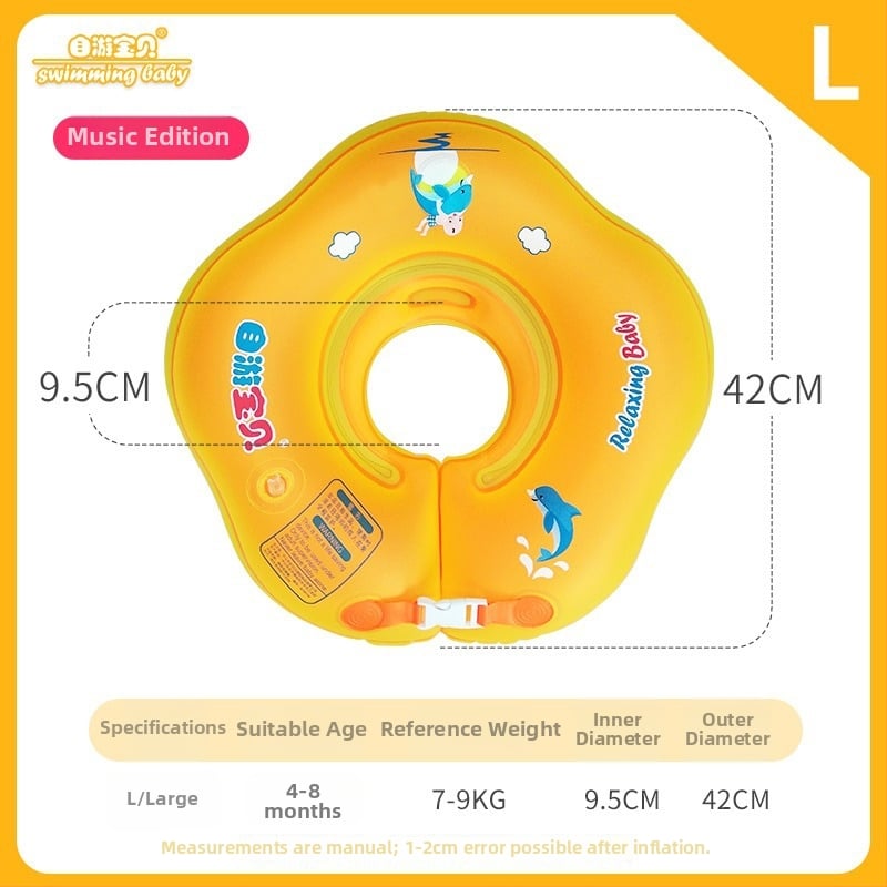 Δαχτυλίδι λαιμού για βρέφη – φουσκωτό, μοτίβο καρτούν, οικολογικό PVC, πάχος 0,3 мм, χειροκίνητο φούσκωμα, κατάλληλο για πισίνα
