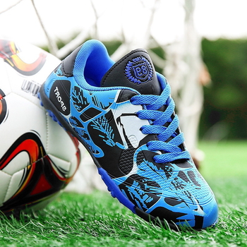 Dječje nogometne tenisice s Velcro zatvaračem, niski profil, mrežasti gornji dio, PU potplat, pogodna za travu i umjetnu travu