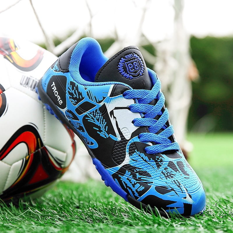 Dječje nogometne tenisice s Velcro zatvaračem, niski profil, mrežasti gornji dio, PU potplat, pogodna za travu i umjetnu travu