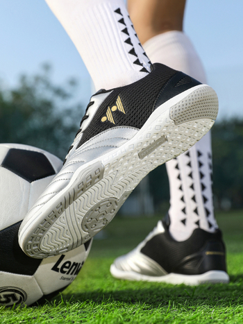 Ποδοσφαιρικά Παπούτσια Unisex για Επαγγελματική Προπόνηση με Concave-Convex Texture, Ελαφρύ Σώμα Παπουτσιού, Αποσβεσμένη Μεσαία Σόλα, Αντιολισθητική Εξωτερική Σόλα