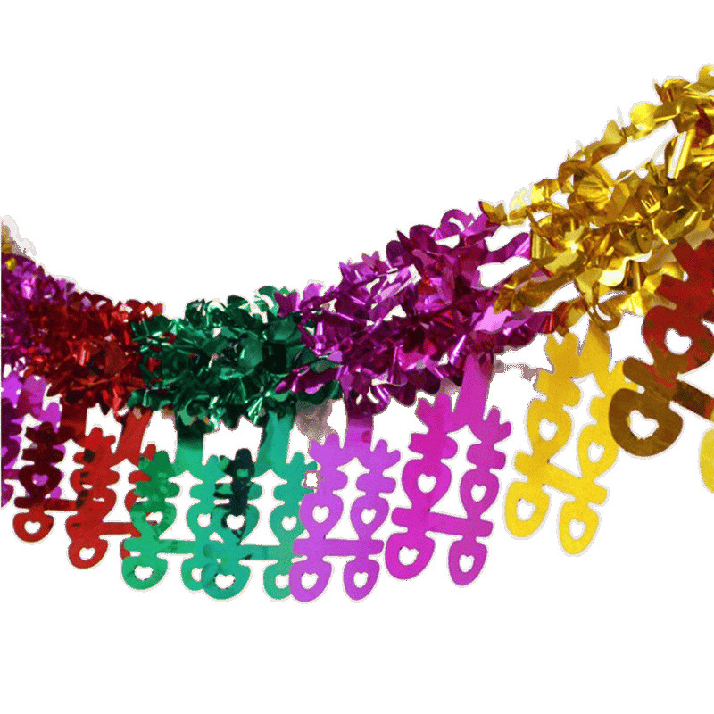 Ghirlandă din panglică pentru decorarea sălilor – potrivită pentru grădinițe, deschideri și aniversări ale magazinelor; Brand: Unique; Material: panglică; Categorie: accesorii de amenajare a sălii