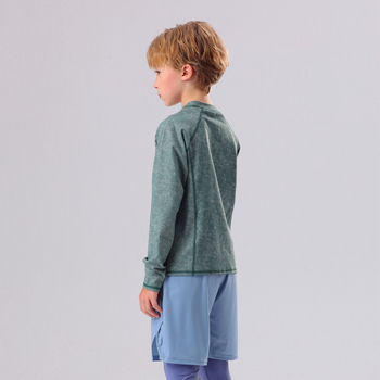 MANCIYOGA Gyerekeknek hosszú ujjú jóga felső, gyorsan száradó anyag, Nylon–Spandex keverék, csípőig érő hossz, szabályos szabás