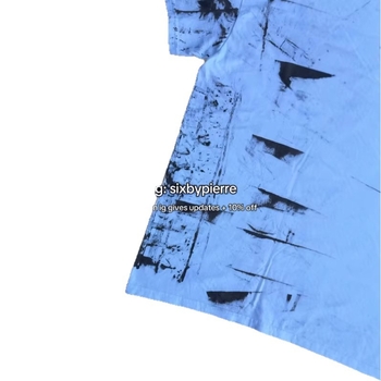 Μπλουζάκι με εκτύπωση γραμμάτων, κέντημα, χρωματικό μπλοκ, στρογγυλός λαιμός, πολυεστέρας