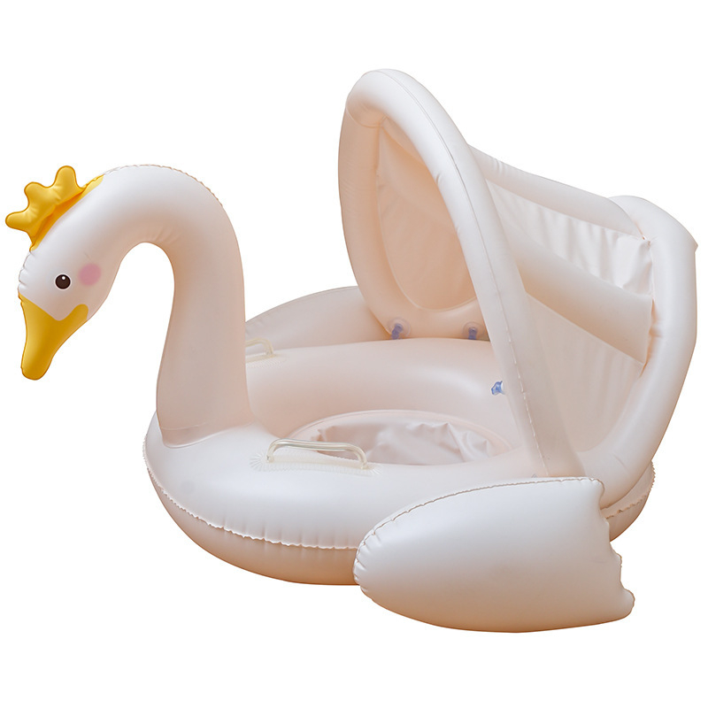 Παιδικός φουσκωτός δακτύλιος κολύμβησης με κάλυμμα-καθήμενο σε σχήμα ιππόκαμπος, οικολογικό PVC 0,21 mm, ζωικό μοτίβο, για κολύμβηση και βάδισμα