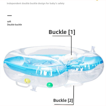 Nafukovací kruh na krk pre bábätko, dvojitá vzdušná komora, nastaviteľný, karikatúrny vzor, PVC materiál.