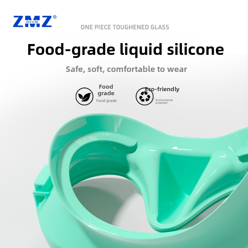 Detský set na šnorchlovanie so silikónovou maskou s veľkým rámom a šnorchlom – ZMZDIVE