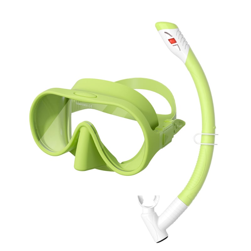 Σετ σνόρκλινγκ για παιδιά με μάσκα σιλικόνης με μεγάλο πλαίσιο и σωλήνα αναπνοής — ZMZDIVE