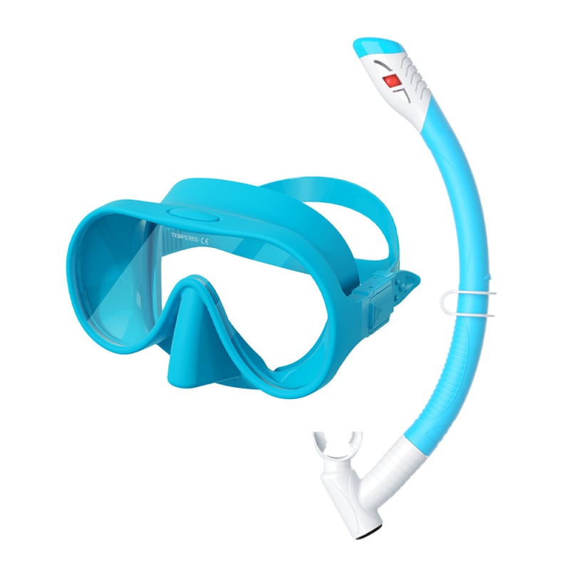 Σετ σνόρκλινγκ για παιδιά με μάσκα σιλικόνης με μεγάλο πλαίσιο и σωλήνα αναπνοής — ZMZDIVE