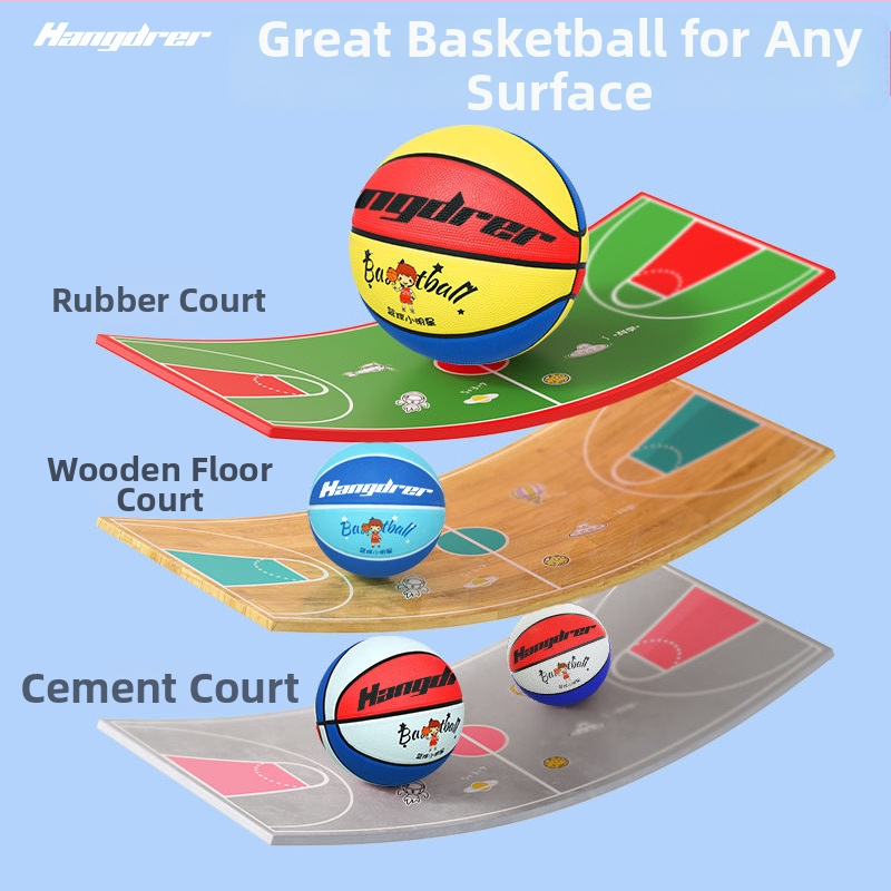 Gumená basketbalová lopta na tréning, detské vydanie, tlač loga a prispôsobenie k dispozícii, vhodná pre tréningy a školské súťaže