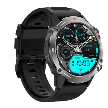 Smartwatch για άνδρες με οθόνη AMOLED, NFC, βηματομετρητής, παρακολούθηση καρδιακού ρυθμού και αρτηριακής πίεσης