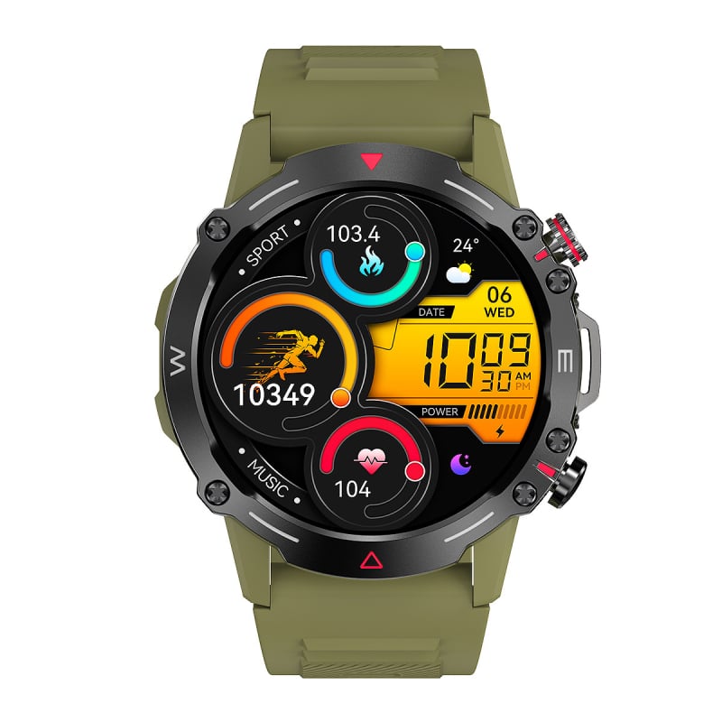 Smartwatch για άνδρες με οθόνη AMOLED, NFC, βηματομετρητής, παρακολούθηση καρδιακού ρυθμού και αρτηριακής πίεσης