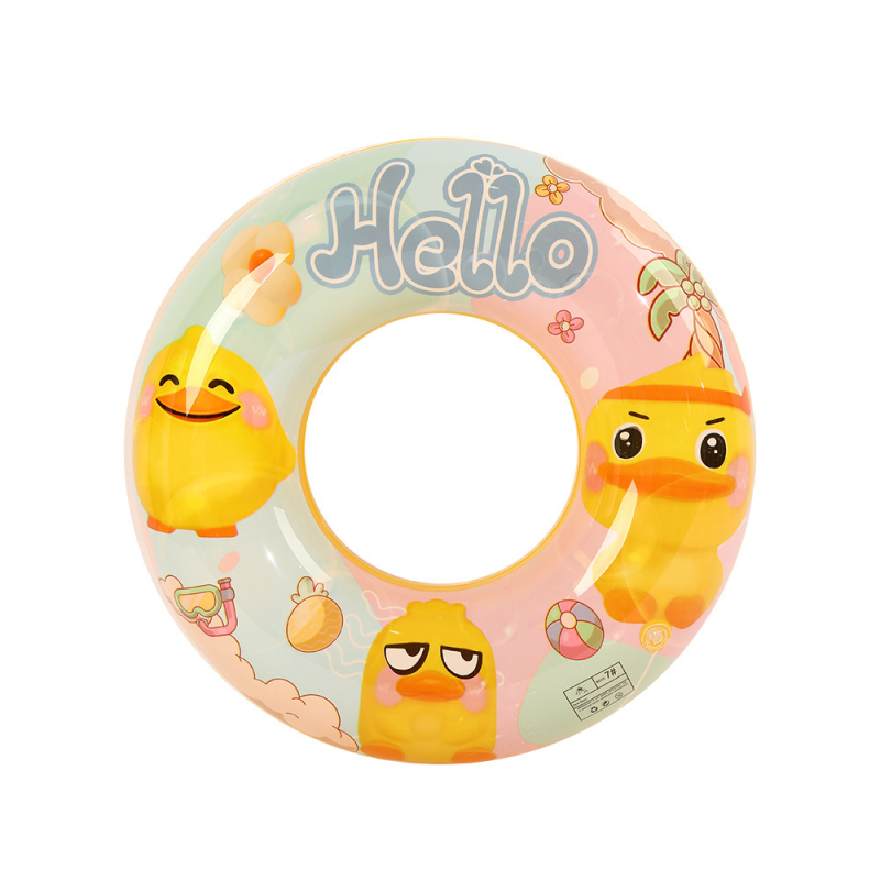 Gyermekeknek szánt rajzfilmszerű úszógumi – hónalj alatti kialakítás, kézi felfújás, környezetbarát PVC, PVC-vastagság 20