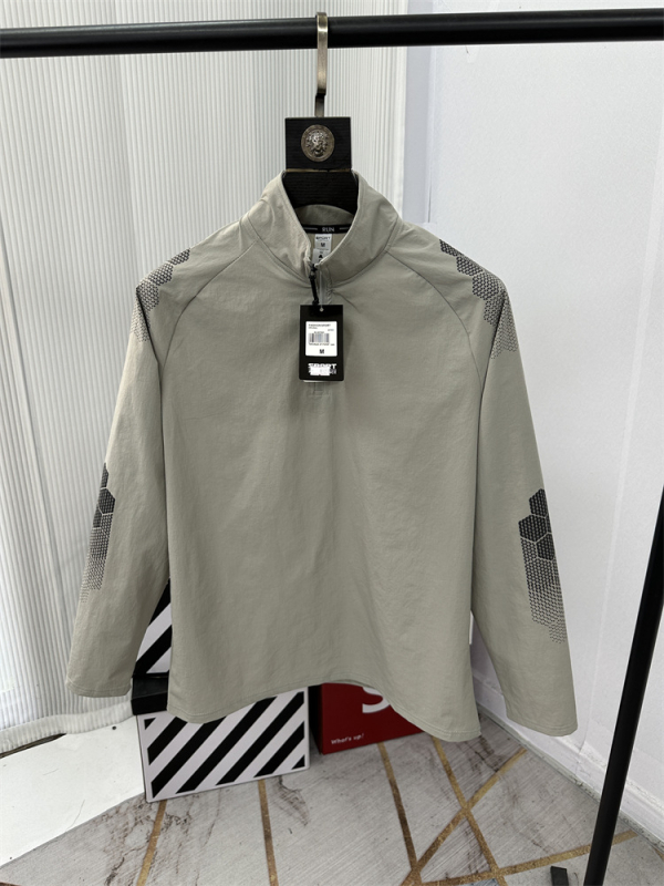 Ανδρικό μακρυμάνικο T-shirt με μισό φερμουάρ και Stand collar – ελαφρύ, διαπνέον, γρήγορο στέγνωμα για εξωτερικές δραστηριότητες