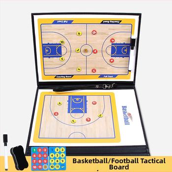 Taktická doska pre basketbal a futbal – PVC magnetická zložená doska trénera, 2,5x, 30 ks