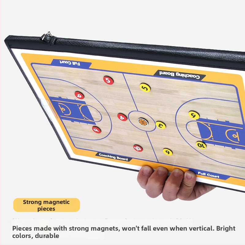 Taktická doska pre basketbal a futbal – PVC magnetická zložená doska trénera, 2,5x, 30 ks