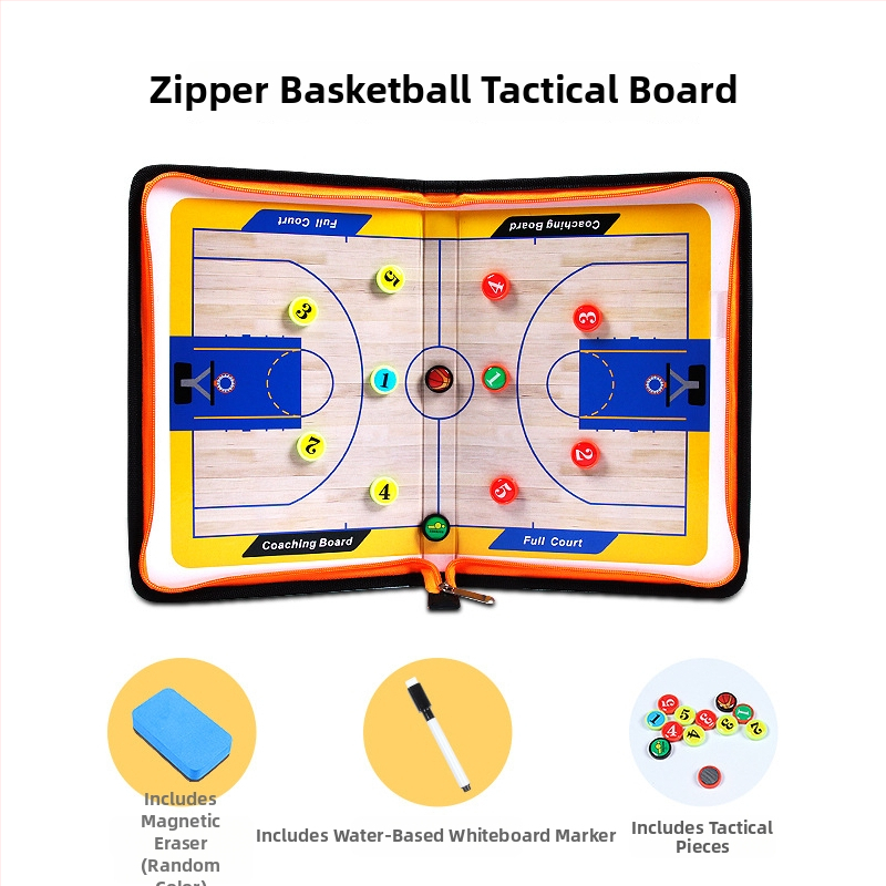 Taktická doska pre basketbal a futbal – PVC magnetická zložená doska trénera, 2,5x, 30 ks