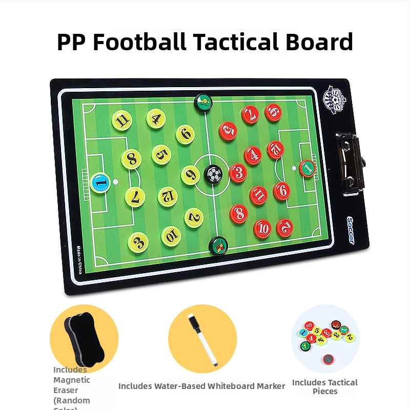 Taktická doska pre basketbal a futbal – PVC magnetická zložená doska trénera, 2,5x, 30 ks