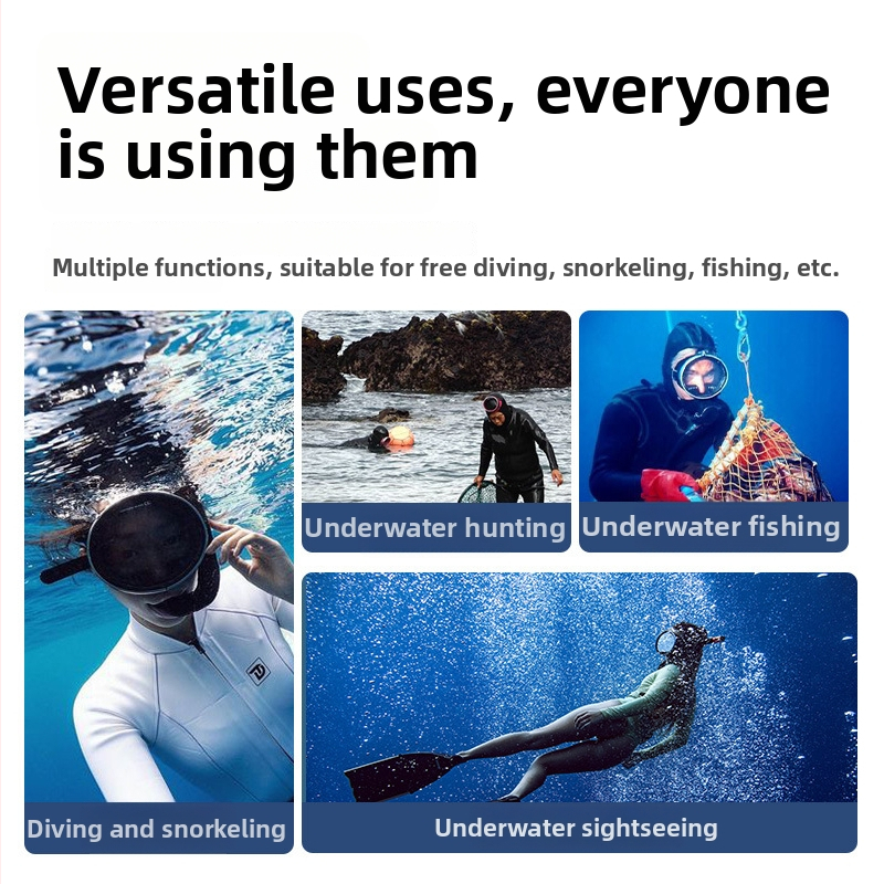 Potápačská maska s veľkým rámom, zrkadlové šošovky, silikónový materiál, vhodné pre dospelých, univerzálne použitie