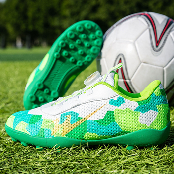 Încălțăminte de fotbal pentru copii, fără șireturi, anti-derapare, rezistentă la uzură, PU partea superioară